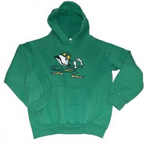 Champion Eco Notre Dame Fighting Irish Green Hoodie Mascot Youth Medium 7/8